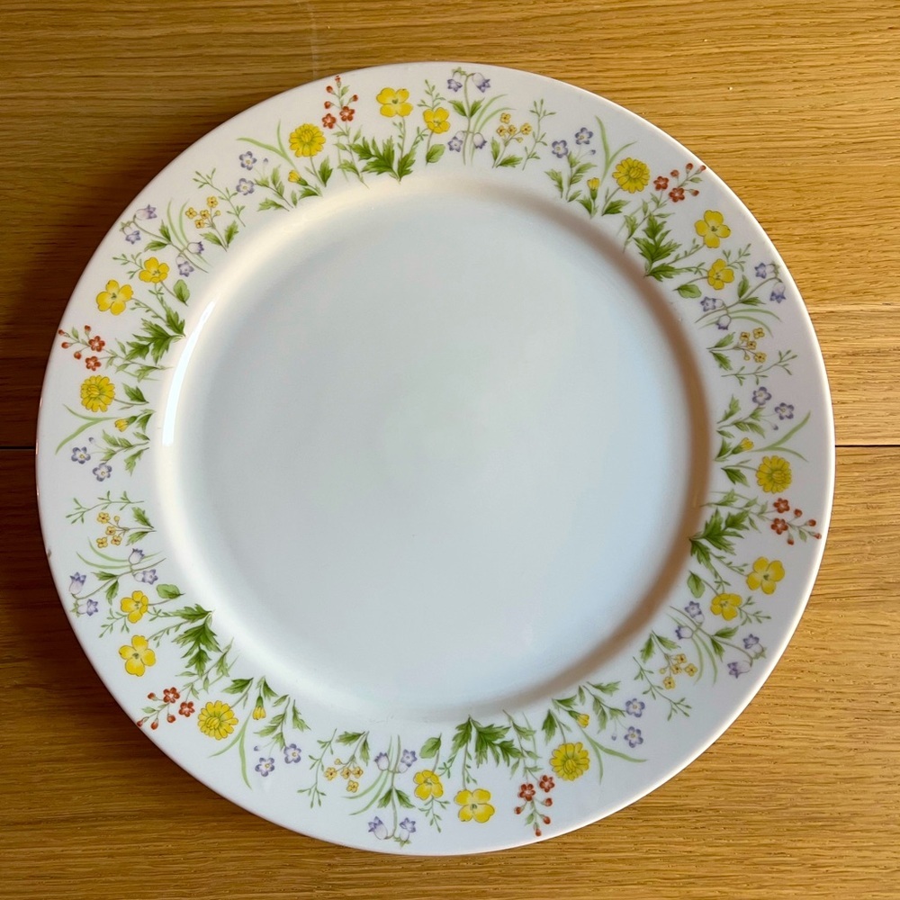 Vintage Crescent China Flora 5723 Japan 10.5” Plate